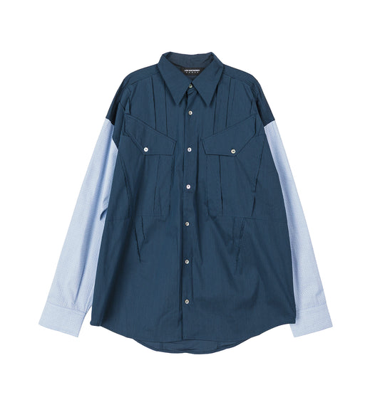 WEKA SHIRT POSEIDON BLUE STRIPE