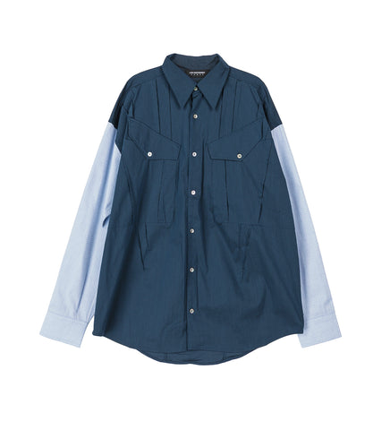 WEKA SHIRT POSEIDON BLUE STRIPE