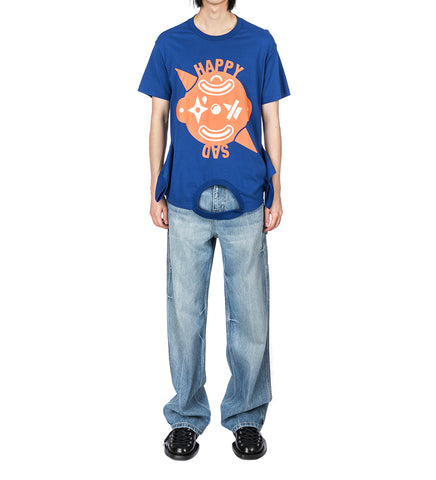 HAPPY/SAD TURNABLE T MAZZARINE BLUE