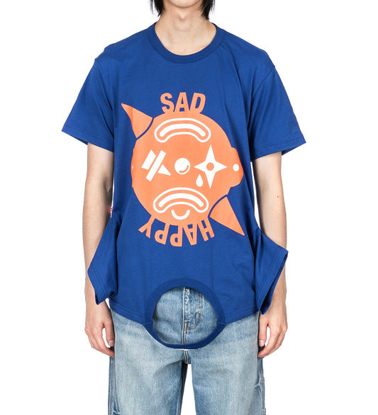 HAPPY/SAD TURNABLE T MAZZARINE BLUE
