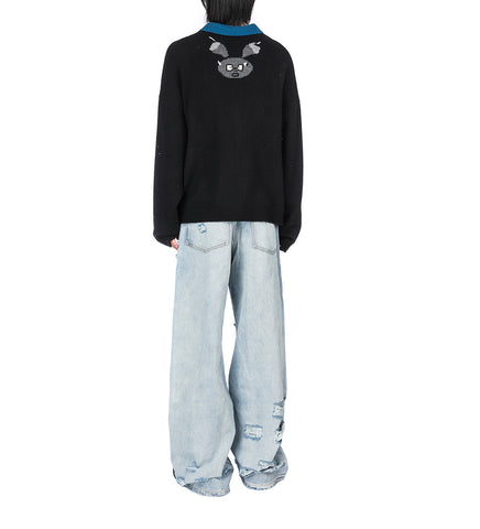 SPACE FOOD CARDIGAN BLACK