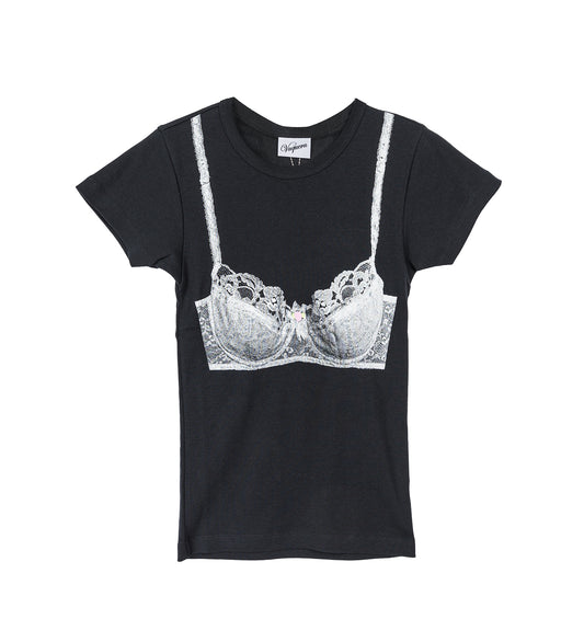 BRA BABY TEE WASHED BLACK
