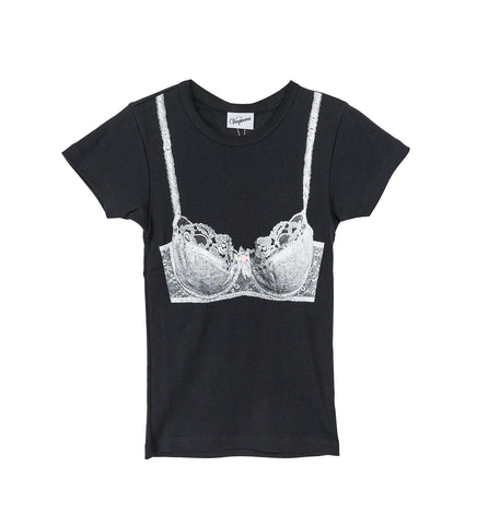 BRA BABY TEE WASHED BLACK