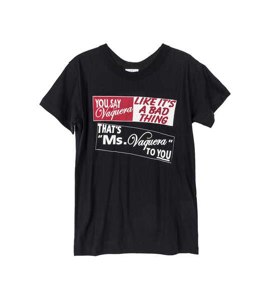 BUMPER STICKER T SHIRT BLACK