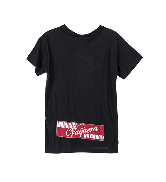 BUMPER STICKER T SHIRT BLACK