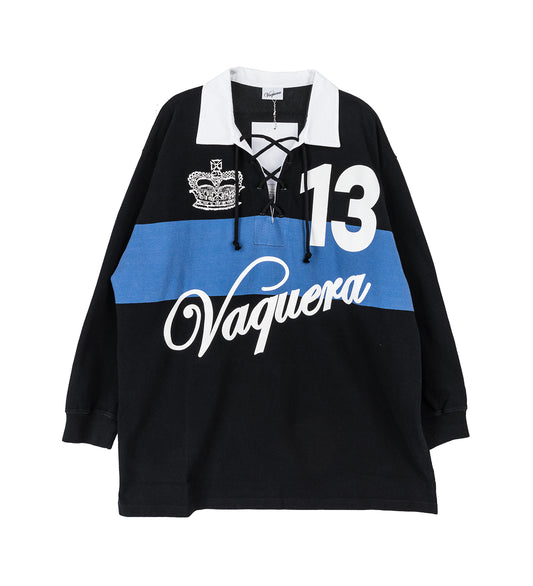 RUGBY SHIRT BLACK BLUE