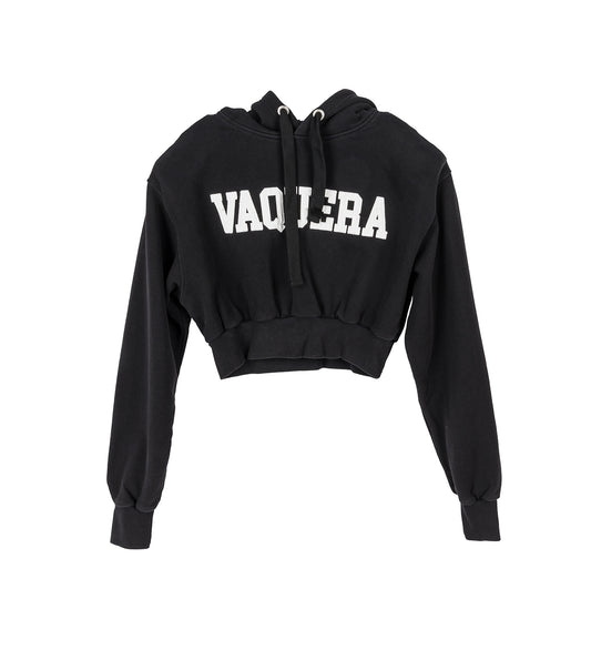 SHOULDER PAD HOODIE BLACK
