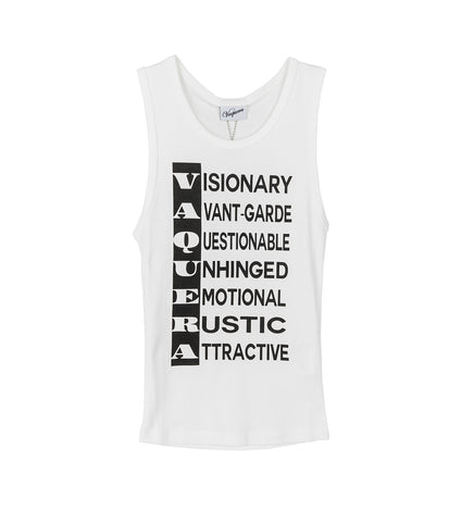ANAGRAM TANK TOP WHITE
