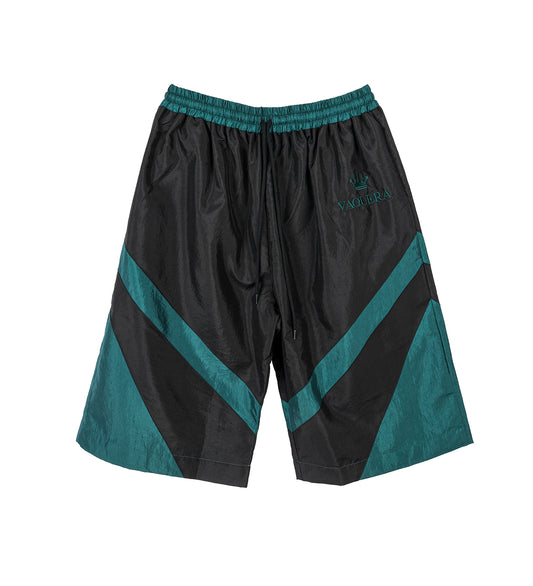 WINDBREAKER SHORTS BLACK GREEN