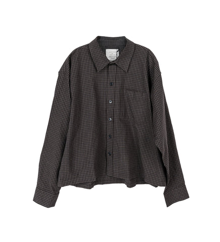 PRIORITY SHIRT DARK LINEN CHECK