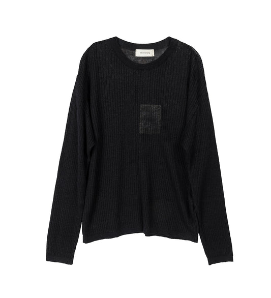 COMPANION JUMPER BLACK RIB