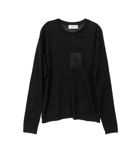 COMPANION JUMPER BLACK RIB