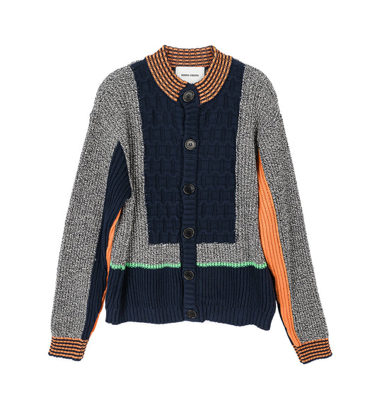 ABUNDANCE CARDIGAN BLACK WHITE DENIM