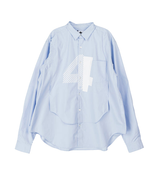 PRINTED BIB SHIRT BLUE