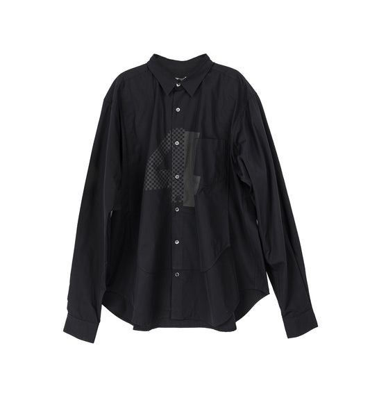 PRINTED BIB SHIRT BLACK