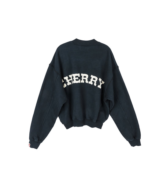 PATCHWORK ZIP CREW BLACK
