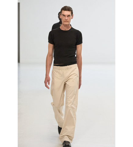 COTTON SUIT TROUSERS IVORY SUIT