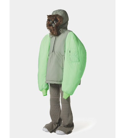 HALF-ZIP ANORAK GREEN