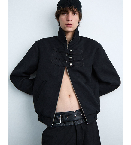 DRUMMER HIGH-NECK JACKET DARK GREY/BLACK