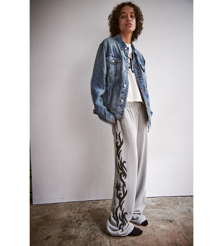 TRIBAL SWEATPANTS HEATHER GREY
