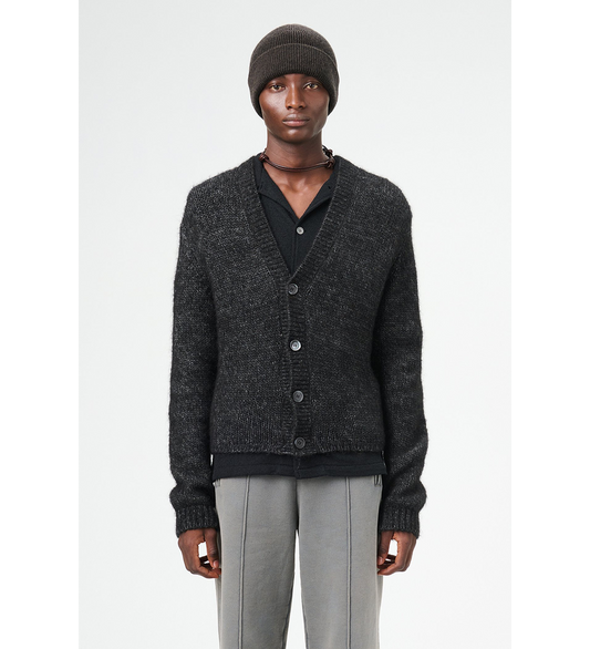 ACADEMY CARDIGAN PEPE NERO AIRY ALPACA
