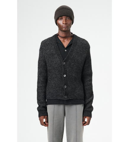 ACADEMY CARDIGAN PEPE NERO AIRY ALPACA