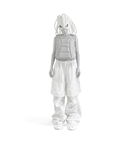 DOUBLE CARGO TROUSERS WHITE