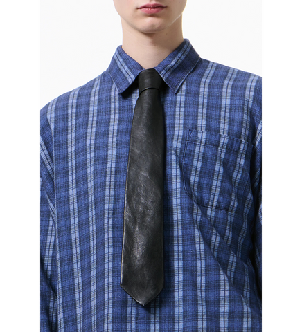 TIE BLACK REAL FAKE LEATHER