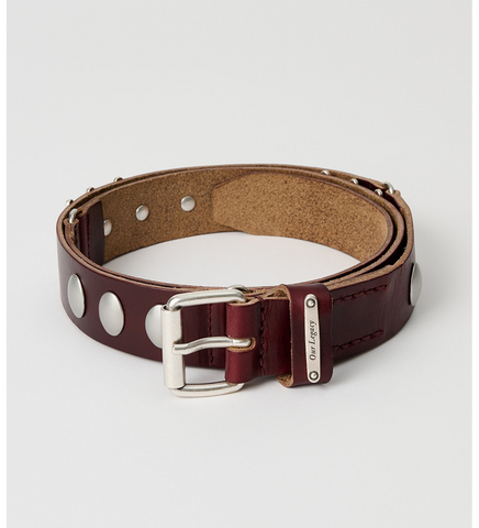 GADGET BELT BURGUNDY CHROMEXCEL LEATHER