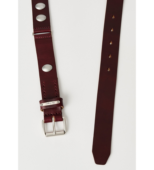 GADGET BELT BURGUNDY CHROMEXCEL LEATHER