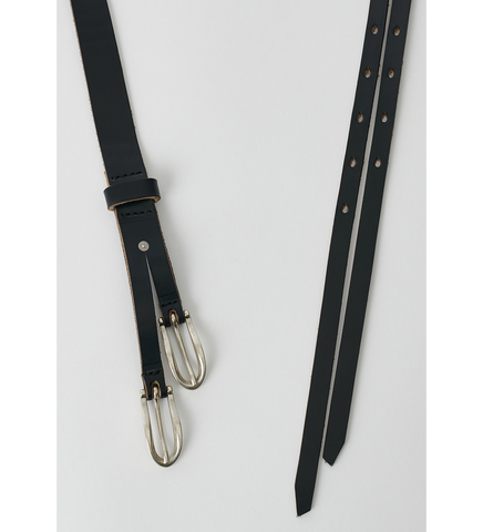 TWIN TONGUE BELT BLACK CHROMEXCEL LEATHER