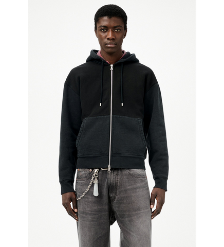 RASCAL HOOD PIGMENT BLACK HEFFY FLEECE
