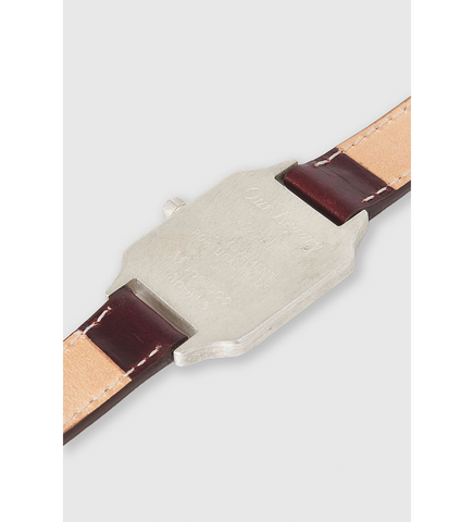 NO TIME WATCH STERLING SILVER BURGUNDY STRAP