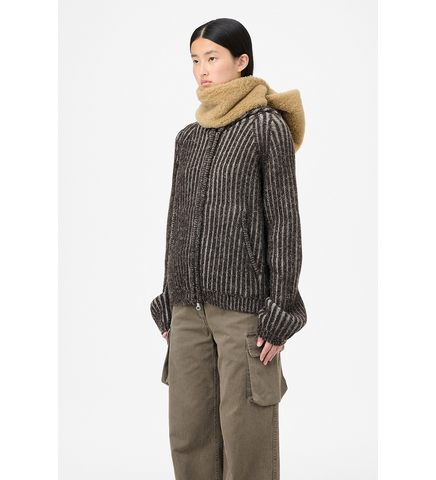 SNOOD DUSTY NATURAL CURLY WOOL