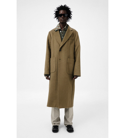 ROBE OVERCOAT DISRUPTIVE MOSS KILO MELTON