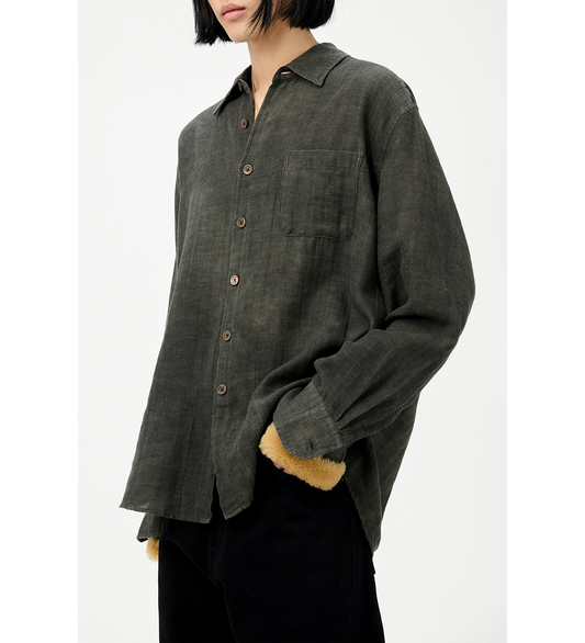ABOVE SHIRT DARK CLOUD SPARSE COTTON WOOL