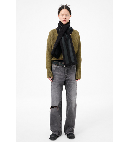 BLIZZARD SCARF DARK BROWN AVIATOR SHEARLING