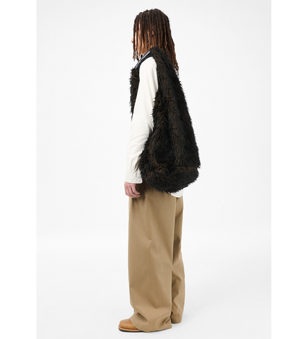 DRIP BAG OMBRE BROWN HAIRY WOOL
