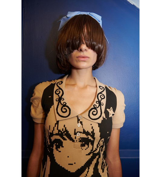 BOW HAIR BAND BLUE