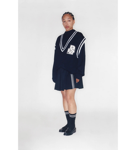 OVERSIZED VEST WITH PATCH BLACK