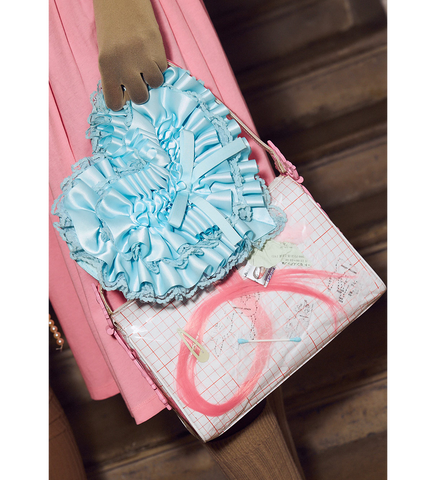 SPELLBIND HANDBAG TRASH RED GRID