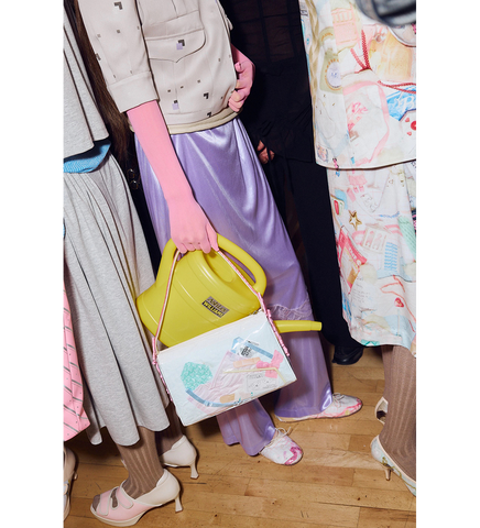 SPELLBIND HANDBAG TRASH BLUE GRID