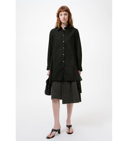 FLUX SHIRT VOID BLACK FINE POPLIN