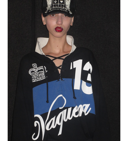 RUGBY SHIRT BLACK BLUE