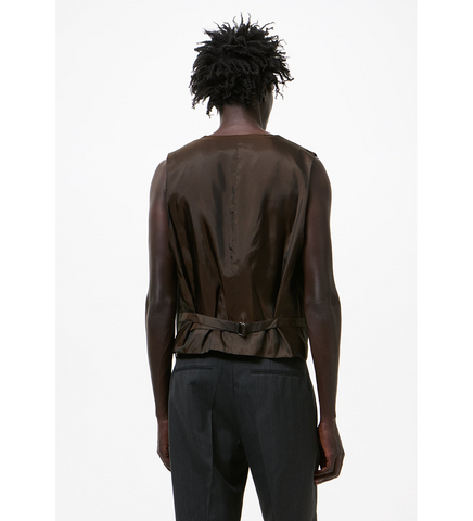 CLASSIC WAISTCOAT SOOT BLACK TECHFLAX