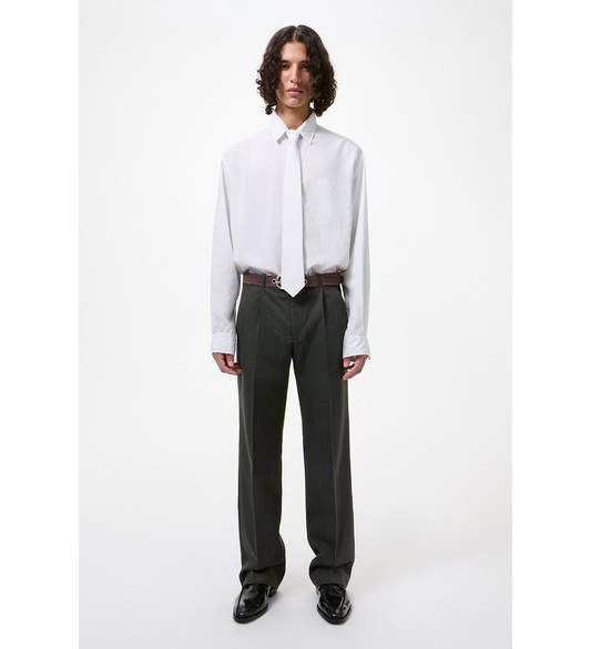 SLACK TROUSER SHARK PINSTRIPE HERRINGBONE