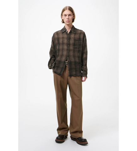 BORROWED CHINO BRONZE CANGIANTE FINE WOOL