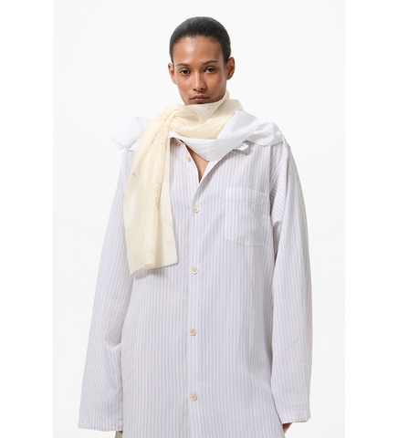 LAYERED SCARF CLOUD WHITE SILCOT WEAVE