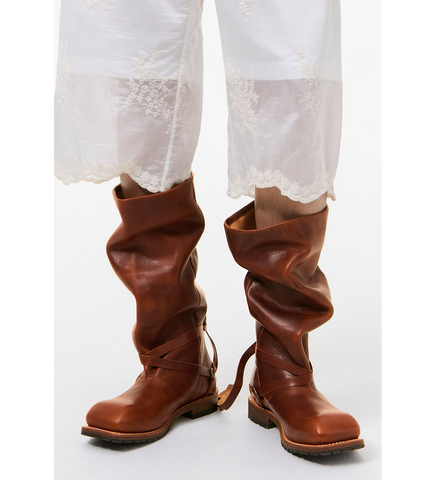 HIGH ENGINE BOOT WHISKEY RICH CALFSKIN