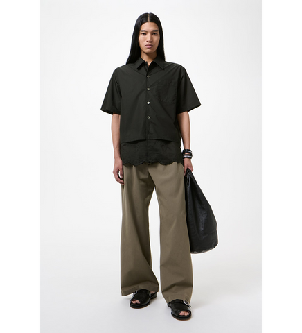 EVERY SHIRT SHORTSLEEVE VOID BLACK FINE POPLIN
